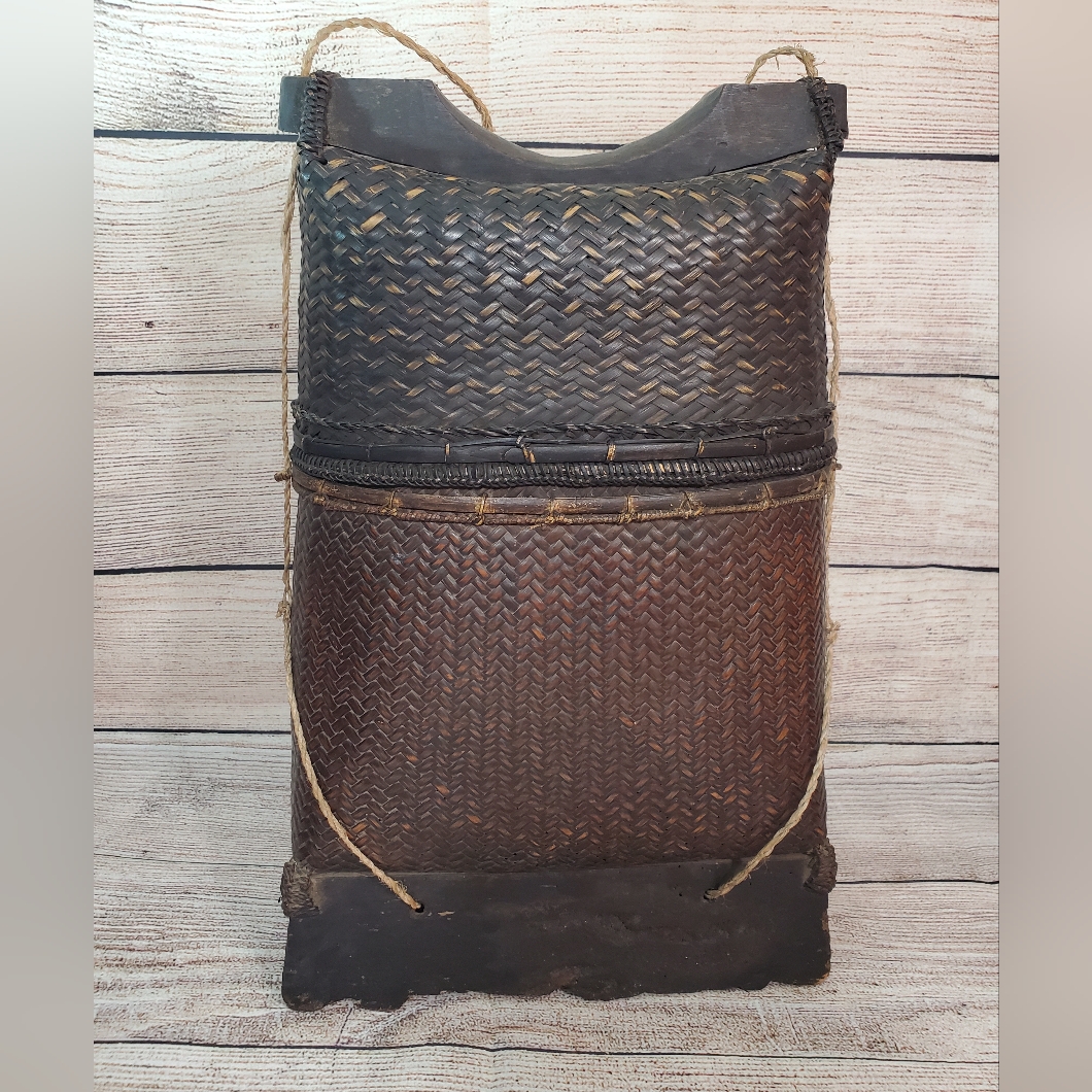 Vintage Indonesian Men's Woven Basket Bag
